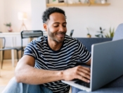 Man using laptop